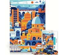 Puzzle per ragazzi da 1000 pezzi Cagliari Sardegna Viaggio Taglio preciso Decorazione Giocattolo creativo Divertente Pace Gioco Gioco Natale Opera d'arte (38x26cm)