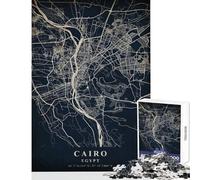 Puzzle per ragazzi da 1000 pezzi Cairo Egitto giochi rilassanti decorazione da parete antistress interazione genitore-figlio (38x26cm)