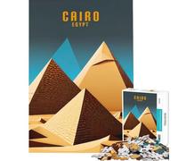 Puzzle per ragazzi da 1000 pezzi Cairo Piramidi Egitto Design Toy Gioco intellettuale Gioco impossibile Decorazione perfetta Regalo per donne e uomini (Dimensioni 50x75cm)