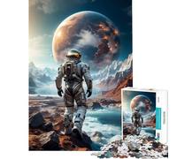 Puzzle per ragazzi da 1000 pezzi "Camminando nel cosmo" giocattolo educativo perfetto come decorazione o regalo di compleanno (dimensioni 50x75cm)