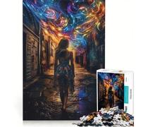 Puzzle per ragazzi da 1000 pezzi "Camminando tra i colori" gioco educativo decorazione perfetta collezione d'artista belle arti 50x75cm
