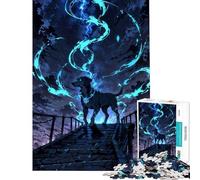 Puzzle per ragazzi da 1000 pezzi Cane spirito mistico su un ponte con fulmine Sfida educativa divertente e umoristica Giochi rilassanti per ragazzi dai 14 anni in su del puzzle 38x26cm