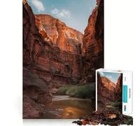 Puzzle per ragazzi da 1000 pezzi Canyon con fiume e formazioni rocciose,pezzi a incastro,gioco divertente e tranquillo,ideale per compleanni e attività artistiche (50x75cm)
