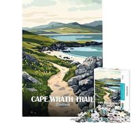 Puzzle per ragazzi da 1000 pezzi Cape Wrath Trail paesaggio scozzese arte sfida per l'intelligenza giocattolo avvincente gioco per famiglie antistress regalo divertente (dimensioni 38x26cm)