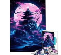 Puzzle per ragazzi da 1000 pezzi Casa in fiore sulla collina gioco educativo regalo attività per famiglie e compleanni (dimensioni 75x50cm)