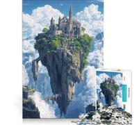 Puzzle per ragazzi da 1000 pezzi: Castello fluttuante tra le nuvole, gioco educativo, decorazione perfetta, idea regalo con Babbo Natale 50x75cm
