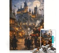 Puzzle per ragazzi da 1000 pezzi: Castello magico del mago mondo dei giochi educativi divertimento a casa ideale come regalo 50x75cm