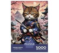 Puzzle Per Ragazzi Da 1000 Pezzi Cat Kimono Japan Puzzle Per Adulti Gioco Pratico Decorazione Murale Regali Unici Per Compleanno E Natale 70x50cm/1000pcs