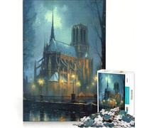 Puzzle per ragazzi da 1000 pezzi, Cattedrale di Chartres, Parigi, gioco educativo, divertente antistress, ottimo regalo per gli appassionati di videogiochi 38x52cm