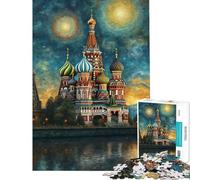 Puzzle per ragazzi da 1000 pezzi Cattedrale di San Basilio di Mosca Attività divertenti da fare a casa migliora la memoria gioco educativo per ragazzi dai 14 anni in su (50x75cm)