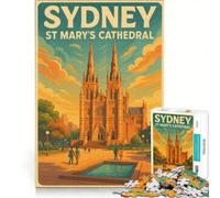 Puzzle per ragazzi da 1000 pezzi: Cattedrale di Santa Maria, gioco impossibile, regalo di compleanno, con poster abbinato e foglio di curiosità 50x75cm