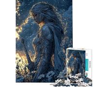 Puzzle per ragazzi da 1000 pezzi Cavaliere d'argento nel campo puzzle fai da te per ragazzi decorazione per la casa regalo per tutta la famiglia (dimensioni 38x52cm)