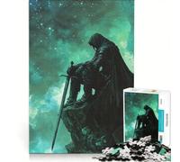 Puzzle per ragazzi da 1000 pezzi "Cavaliere solitario sotto le stelle" gioco impossibile divertente antistress ideale come regalo 50x75cm