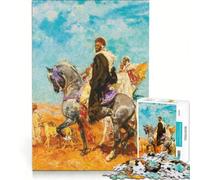 Puzzle per ragazzi da 1000 pezzi Cavalieri arabi nel deserto di Henri Émilien Rousseau, gioco interattivo, divertimento per tutta la famiglia, compleanno e Natale 38x52cm