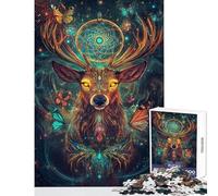 Puzzle per ragazzi da 1000 pezzi "Cervo dei sogni" puzzle per adulti antistress taglio di precisione divertimento per attività a casa (dimensioni 38x26cm)
