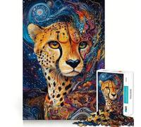 Puzzle per ragazzi da 1000 pezzi Cheetah Cosmos Puzzle logico divertente e preciso,per rilassarsi e divertirsi,regalo di Natale (38x26cm)