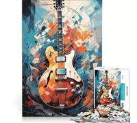 Puzzle per ragazzi da 1000 pezzi: Chitarra elettrica infernale, gioco impossibile, sfida difficile, compleanno e altre occasioni 38x52cm