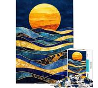Puzzle per ragazzi da 1000 pezzi: cielo notturno dune deserto atmosfera Puzzle artistici per adulti: gioco pratico un'opera d'arte per l'interazione genitore-figlio (dimensioni 38x26cm)