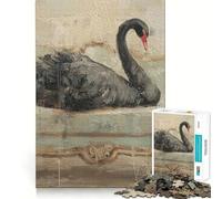 Puzzle per ragazzi da 1000 pezzi,cigno nero su divano antico,quadro a incastro perfetto,gioco creativo,attività per il tempo libero,regalo di Natale 38x26cm
