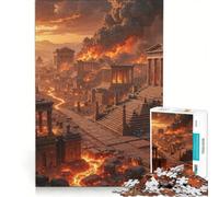 Puzzle per ragazzi da 1000 pezzi, Città antica in fiamme, Giochi rilassanti, Analisi e logica, Regalo di compleanno, Regalo di viaggio 50x75cm