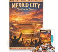 Puzzle per ragazzi da 1000 pezzi, Città del Messico, gioco interattivo, rilassante e stimolante per la mente, regalo di compleanno, regalo 38x26cm
