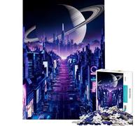 Puzzle per ragazzi da 1000 pezzi Città della Notte Fantasma Aiuta ad allenare la mente Gioco difficile per famiglie adatto a persone dai 14 anni in su (38x26cm)