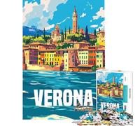Puzzle per ragazzi da 1000 pezzi città di Verona Italia Aiuta a stimolare la mente decorazione per la casa giochi rilassanti adatto a persone dai 14 anni in su (38x52cm)