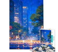 Puzzle per ragazzi da 1000 pezzi City Blues stimolante per la mente con schema di assemblaggio decorazione da parete per ragazzi dai 14 anni in su (38x26cm)