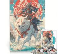 Puzzle per ragazzi da 1000 pezzi Clan del Lupo Samurai gioco educativo migliora la memoria gioco stimolante regalo 38x52cm