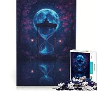 Puzzle per ragazzi da 1000 pezzi Clessidra sotto il cielo illuminato dalla luna, giochi rilassanti, sfida impegnativa, collezione d'artista, belle arti 38x52cm