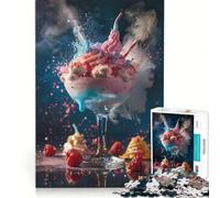 Puzzle per ragazzi da 1000 pezzi "Cocktail arcobaleno magico" giocattolo educativo per divertimento in famiglia per rafforzare l'amore tra le coppie 38x26cm