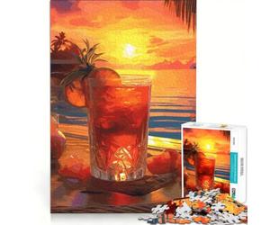 Puzzle per ragazzi da 1000 pezzi, cocktail di colori, antistress, difficile, adatto come decorazione da scrivania 38x52cm