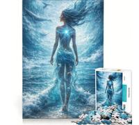 Puzzle per ragazzi da 1000 pezzi "Colei che respira l'oceano" giochi rilassanti attività divertenti da fare a casa gioco dal design accattivante 38x26cm
