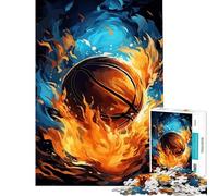 Puzzle per ragazzi da 1000 pezzi colorato a tema basket e fuoco stimolante da completare con analisi e logica gioco educativo per ragazzi dai 14 anni in su (38x52cm)