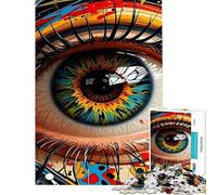 Puzzle per ragazzi da 1000 pezzi colorato con primi piani degli occhi gioco pratico per adulti ideale per passare il tempo in casa o come regalo per tutta la famiglia (dimensioni 38x26cm)