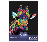 Puzzle Per Ragazzi Da 1000 Pezzi Colorful Giraffe Head Puzzle Giochi Rilassanti Ma Divertenti E Spiritosi Regali Di Compleanno E Unici 70x50cm/1000pcs