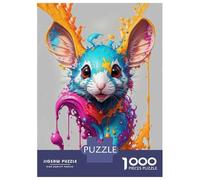 Puzzle Per Ragazzi Da 1000 Pezzi Colorful Mouse Art Print Puzzle Per Ragazzi Gioco Pratico Sfida Difficile Regali Unici Per Compleanno E Natale 70x50cm/1000pcs