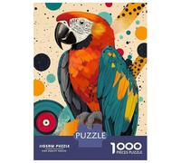 Puzzle Per Ragazzi Da 1000 Pezzi Colorful Parrot Abstract Art Print Tropical Home Décor, Bird Lover Gift, Vibrant Wall Art Macaw ... Puzzle Giochi Rilassanti Difficili Divertenti Attività A Casa, 52