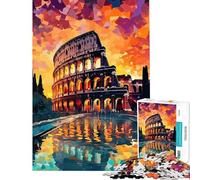 Puzzle per ragazzi da 1000 pezzi Colosseo a Roma Attività divertenti da fare in casa per tutta la famiglia Giochi per famiglie dai 14 anni in su (38x26cm)