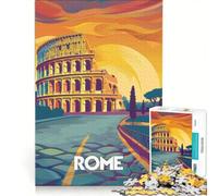 Puzzle per ragazzi da 1000 pezzi, Colosseo al tramonto, gioco antistress, rilassante per la mente, sfida unica 50x75cm