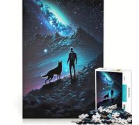 Puzzle per ragazzi da 1000 pezzi "Compagno celeste", gioco interattivo, ideale per passare il tempo durante le vacanze, con poster e foglio di curiosità abbinati 38x26cm