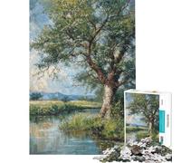 Puzzle per ragazzi da 1000 pezzi con albero in riva al fiume giocattolo fai da te regalo di compleanno e regali unici (dimensioni 50x75cm)
