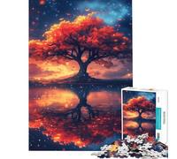 Puzzle per ragazzi da 1000 pezzi con albero magico e riflesso gioco per famiglie ideale per le vacanze a casa per passare il tempo regalo di Natale o di compleanno (dimensioni 38x52cm)
