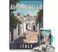 Puzzle per ragazzi da 1000 pezzi con Alberobello in Italia, gioco educativo, migliora la memoria, regalo di compleanno, regalo 50x75cm