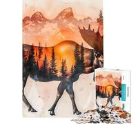 Puzzle per ragazzi da 1000 pezzi con alce e solitudine Puzzle per adulti gioco per famiglie che migliora la memoria Ideale come regalo (dimensioni 50x75cm)