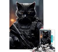 Puzzle per ragazzi da 1000 pezzi con animali soldati e gatti gioco per famiglie giocattolo avvincente per coltivare la pazienza ottimo regalo migliora la memoria (dimensioni 38x52cm)