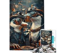 Puzzle per ragazzi da 1000 pezzi con animali steampunk e pinguino Aiuta a stimolare la mente decora la casa rilassa e gioca Adatto a persone dai 14 anni in su (50x75cm)