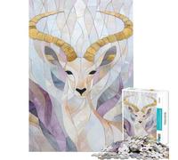 Puzzle per ragazzi da 1000 pezzi con antilope e decorazioni dorate Attività divertenti da fare a casa ma anche un gioco divertente e umoristico per tutta la famiglia adatto a ragazzi dai 14 anni in su