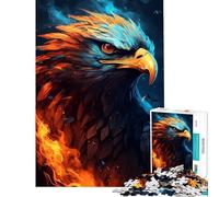 Puzzle per ragazzi da 1000 pezzi con aquila americana orgoglio e fuoco sfida per la mente e l'intelligenza giocattolo avvincente gioco per famiglie antistress regalo divertente (dimensioni 50x75cm)