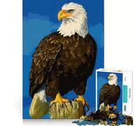 Puzzle per ragazzi da 1000 pezzi con aquila calva,giunture lisce,divertente attività per la mente,gioco rilassante,regalo di Natale per il tempo libero (38x26cm)